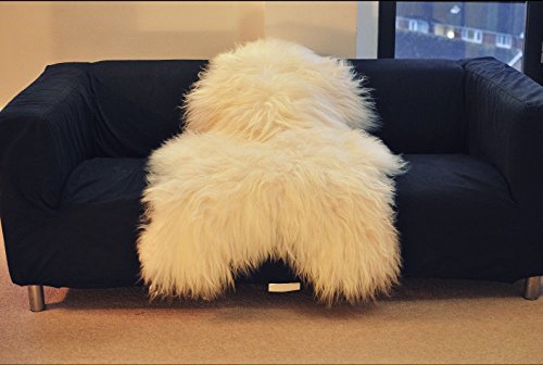 Island Schaffell Lammfell NATURFELL SHEEPSKIN NEU Langes Fell (Mittel 110-120 cm)