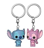 funko pop keychain marvel list Stitch & Angel Funko 36370 Pocket Pop! Llavero 2 Unidades: Punto de Lilo y ángulo, Multi