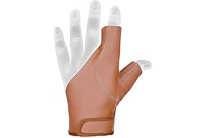 DASKZ LEATHERS Archery Bow Glove – 100% Leather Half Thumb & Index Finger – Right or Left Hand – Traditional Shooting Glove for Precision & Comfort