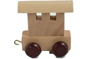 FUN WORLD TOYS Holz namenszug | Buchstabenzug holzzug | Holz buchstabenzug namenszug für den Namen der Kinder (Buchstabenzug Waggon)