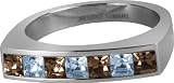 Jacques Lemans Damen-Ring Edelstahl rhodiniert Swarovski-Kristall Mehrfarbig Gr.58 (18.5) S-R46G58