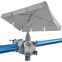 4smile Set – Sonnenschirm Balkon SunnyShade + Sonnenschirmhalter Balkongeländer SunnyGuy – UV 50+ Balkon-Sonnenschirm…