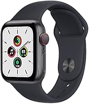 Apple Watch SE (GPS + Cellular, 40mm) - Space Grey Aluminium Case with Midnight Sport Band - Regular