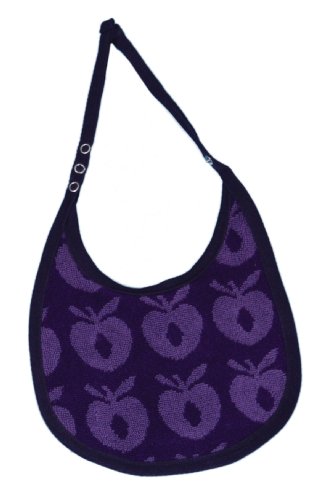 Smafolk Bib with Small Apples Bib (Purple, One Size)