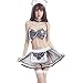 Produktbild Sexy Lingerie Lace Backless Mini Underwear Maid Net Yarn Black White French Apron Maid Servant Lolita Costume Uniform (Größe: OneSize)