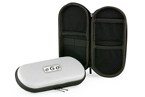 Aufbewahrungs-Etui Ego für E-Zigaretten und E-Shishas ideal als Tasche Hülle Bag Case zum Schutz oder für Liquids und Zubehör Silber