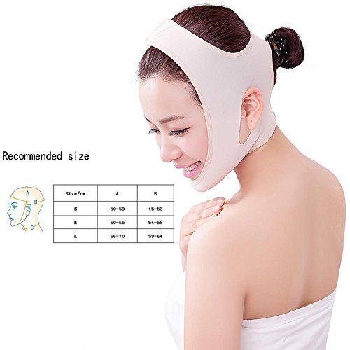 Gesicht Abnehmen Maske, V Gesicht Kinn Wange anheben Maske Gürtel-Band-Bügel, CIDBEST® Abnehmen Wange Schutzmaske, Damen Gesichtsmaske, Anti-Aging & Face Slimming Gesichtsbandage Gesichtsformer - 6