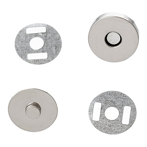 20 Magnet-Verschlüsse für Taschen, Taschenschlösser magnetisch, rund, 14mm