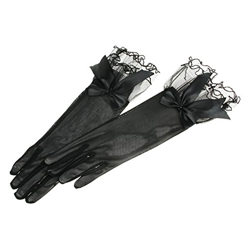 Bao Core Kurze Netzhandschuhe Brauthandschuhe Hochzeit Handschuhe Mit Schleife Mehre Farben - 6