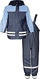 Playshoes Double Breasted Boy's Two-Piece Waterproof Rain Suit with Fleece Lining