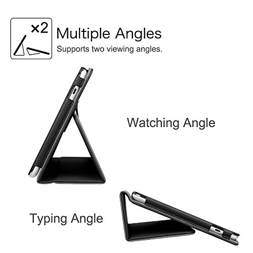 Fintie Huawei MediaPad T1 10 Hülle – Slim Fit Kunstleder (Folio) Schutzhülle Tasche Case Cover Standfunktion und Stylus-Halterung für Huawei MediaPad T1 10.0 LTE / WiFi (9,6 Zoll) Tablet-PC, Schwarz - 6