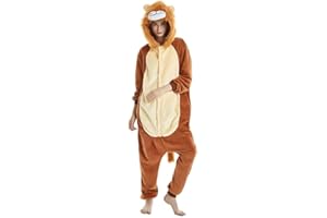 OVENDER Kigurumi Adulto Costumi Animali per Carnevale Halloween Pigiama Tuta Party Spettacolo Show di Natale Cosplay Onesies Intimo Invernale Unisex da Donna e Uomo