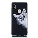 Produktbild Everainy Kompatibel für Xiaomi Redmi Note 5 Pro Hülle Silikon Gummi Kreativ Cover Hüllen für Xiaomi Redmi Note 5 Pro Handyhülle Stoßfest TPU Stoßstange Schwarz Schutzhülle (Neugierige Katze)