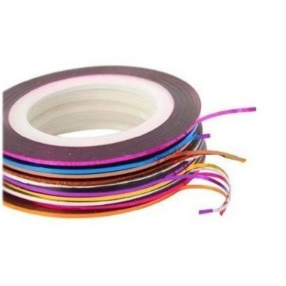 Nail Art Striping Tape Line Decoration pack of 10 rolls + 100 Lint Free Nail Wipes