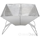 eyepower Holzkohle Grill Arkansas 30x30cm BBQ Barbecue Minigrill Picknickgrill Edelstahl – Bild 3