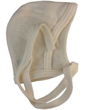 Cosilana Baby Häubchen aus 70% kbT-Merino Schurwolle und 30% Seide (38/44, Natur)