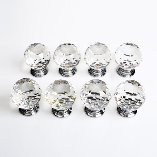 Revesun 6Stk Durchmesser 30mm Transparent Kristall klar Glas Türknopf Möbelknopf Möbelknöpfe Möbelgriffe Möbelknauf Griff Knopf Schrankgriff Revesun 6Stk Durchmesser 30mm Transparent Kristall klar Glas Türknopf Möbelknopf Möbelknöpfe Möbelgriffe Möbelknauf Griff Knopf Schrankgriff