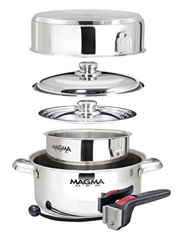 Magma 7-Piece Professional Series 18-10 Stainless Steel Gourmet Nesting Cookware Set