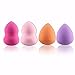 VENMO Pro Beauty Puff Latex Beauty Flawless Makeup Blender Gourd Shape Droplets Puff, 4PC Random color and Shape
