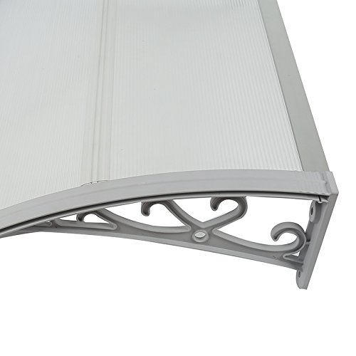 flyelf Tür Vordach Shelter Vorderseite Rückseite Veranda aus Tür Schatten 100 x 100 cm - 6