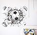 Produktbild QTXINGMU Fußball Wand Aufkleber Wohnzimmer Schlafzimmer Wand Aufkleber Football Club Deko Aufkleber