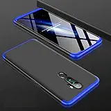 Spazy Case® Oppo A9 (2020) / Oppo A5 (2020) Cover Case Ull Body 3 in 1 Slim Fit Complete 3D 360 Degree Protection Hybrid Hard Bumper Back Case Cover Designed for for Oppo A9 (2020) - Black & Blue