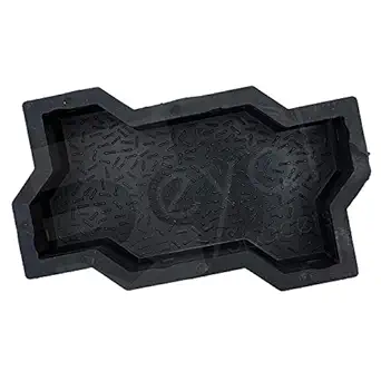 Reyal Mould and Concrete Spacers Reyal PVC Rubber Zigzag Paver Mould 60mm (Black Color) Make In India