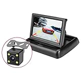 Con compatibilidad de vehículos flexibles: cámara retrovisora   para el automóvil con monitor para estacionamiento en reversa cuando se aplica a la mayoría de los vehículos, como camiones, remolques, vehículos recreativos, Ford, BMW, etc.