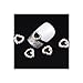 10 PCS Bling Bling RAINBOW BLACK HEART Alloy 3D Rhinestone/Gem Design For Nail Art Cellphone Decoration