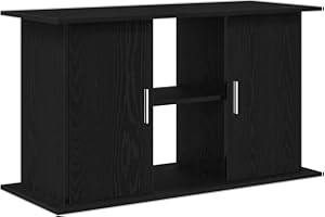 vidaXL Aquarium Stand - Black Oak Fish Tank Cabinet - 101x41x58 cm - Engineered Wood - Stylish Aquarium Holder with Storage - Ideal for Home/Office use