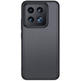 Elfia Xiaomi Mi 14 ile Uyumlu Mat Silikon M-Safe Şarj &Ouml;zellikli Kılıf, Flet Siyah