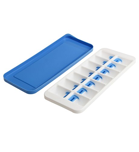 Sumolux Sommer Eiswürfelform Eiswürfelbereiter mit Deckel für 14 Eiswürfel