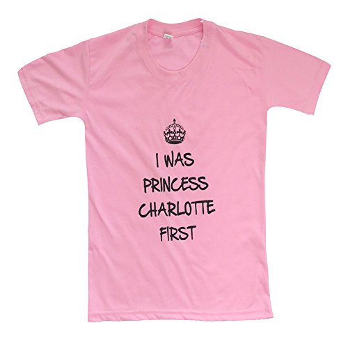 APTRO Baby Girls/Boys Cotton I Was Princess Charlotte First T-shirt Pink M