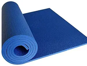 Generic Blue Yoga Mat for Gym Workout and Yoga Exercise Available in Large Size Thickness, Anti-Slip Yoga Mat for Men & Women Fitness Size 6mm