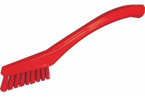 Vikan - Hygiène - Brosse de précision - Fibres extra dures - Rouge
