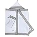 Produktbild Kapuzenhandtuch Baby in grau weiß von nordic coast | Kuscheliges 100x60cm Waffelpique Handtuch + Waschlappen | Für Ihre Badetuch Baby Erstausstattung