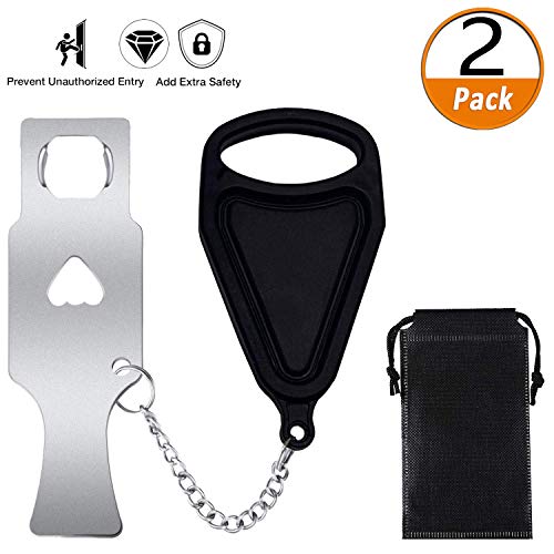 2 piezas Cerradura de la puerta portátil Cerradura de viaje Bloqueo AirBNB Bloqueo de bloqueo de la escuela Bloqueo de bloqueo de la escuela También para seguridad Casa Apartamento Hotel Motel