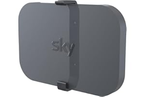 SIMPLE 3D SOLUTIONS mywallmount Sky Q Mini Wall Mount Bracket – Complete with Fixings – Vertical or Horizontal – Fits Models EM150, 32D0xx, 32D1xx – Heat-Resistant Black Plastic – L17xW2.2xD4.5cm