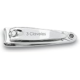3 Claveles 244 Nail Clippers with File, Shine, Chrome 2"