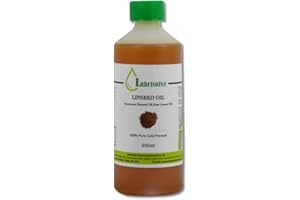 Lubrisolve Huile de lin pressée à froid 100 % pure - Traitement naturel du bois et complément alimentaire pour chevaux - 500 ml - Qualité supérieure - Sans produits chimiques