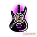 Produktbild Meet Beauty Ding Einzigartige Musical Guitar Record Vinyl Wanduhren Handgemachte DIY - Kreative LED Lampe mit 7 Farben Hintergrund Licht Fernbedienung Wandleuchte Nacht 30X30CM Runde Schwarz