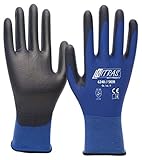 alquiler maquinaria taller mecanico NITRAS 6240 Guantes de trabajo "Skin" de nylon que permiten el uso de las pantallas táctiles