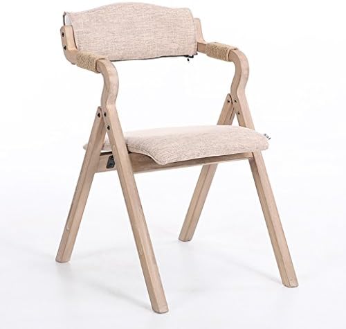 Chairs LL fold up chairs Solid wood dining chair fabric dining chair single simple study chair furniture desk and chair folding computer chair (Expanded size: 48 * 57 * 76cm) Folding Chairs ( Color : E-1pcs )