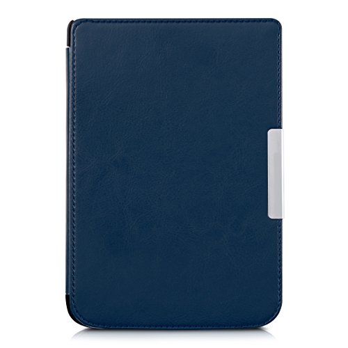 kwmobile Hülle für Pocketbook Touch Lux 3 / Touch Lux 2 – Flipcover Case eReader Schutzhülle – Bookstyle Klapphülle Dunkelblau - 2