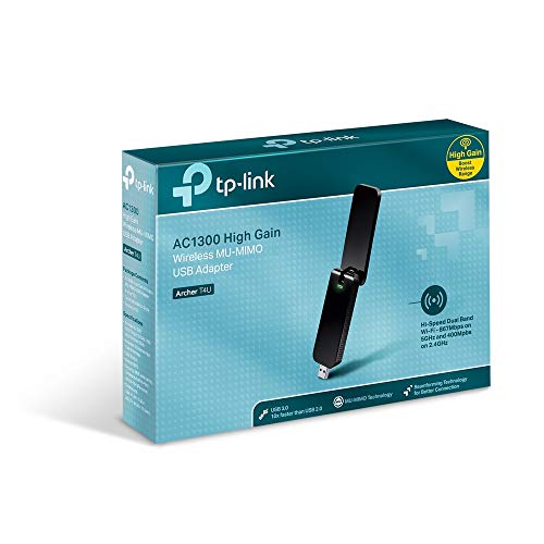 Comprar TP-LINK Archer T4U - Adaptador Inalámbrico USB de Banda Dual
(AC 1300Mbps, WPS, USB2.0/3.0, Cable de extensión USB), negro Descuento