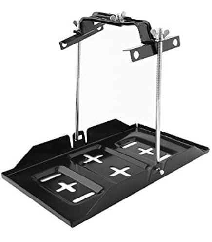 ZVD Support de maintien de batterie, barre transversale universelle avec boulons en J de 10 pouces pour Batteries de 55ah, 60ah, 68ah, 70ah, 72ah, 85ah, 100ah ZVD Support de maintien de batterie, barre transversale universelle avec boulons en J de 10 pouces pour Batteries de 55ah, 60ah, 68ah, 70ah, 72ah, 85ah, 100ah