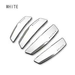 Semaphore Original Universal Car Door Guard Scratch Protector Set of 4 - Made in Korea (White)