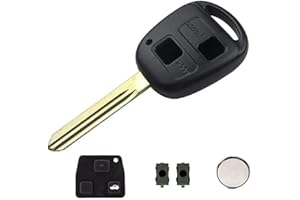 SALPIE Carcasa para llave de coche compatible con Toyota Yaris Corolla INCLUDE Batería 2016 Tacos de goma 2 Switch