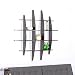 Produktbild Homcom Storage Rack Wandregal Holzregal Display Fall DVD CD Buch Organizer 120lx120wx16d (cm) (schwarz walnuss)