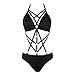 Produktbild Damen Dessous, Sumeiwilly Bandage Regenbogen Spitze Bralette Bustier Sexy Crop Top Sheer Ungepolsterter V-Ausschnitt-BH Frauen Dessous ERotik Damen Set Bandage Dessous Hohlen Riemchen